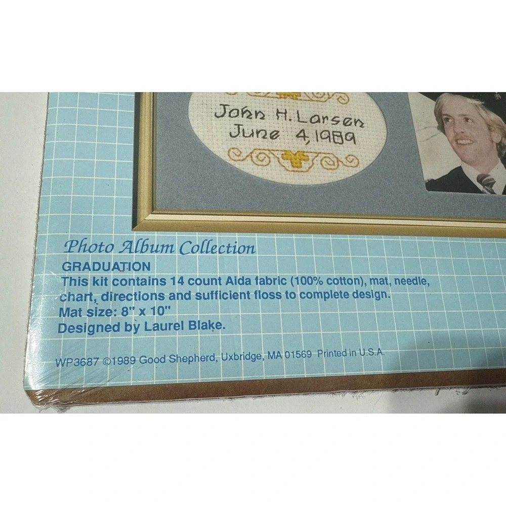 Vintage 1989 COUNTED‎ CROSS STITCH KIT GRADUATION GOOD SHEPHERD # 83687 8